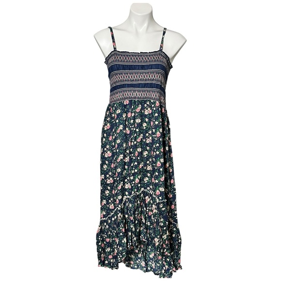 Magic Floral High-Low Smocked Dress Size X Large - Picture 1 of 5